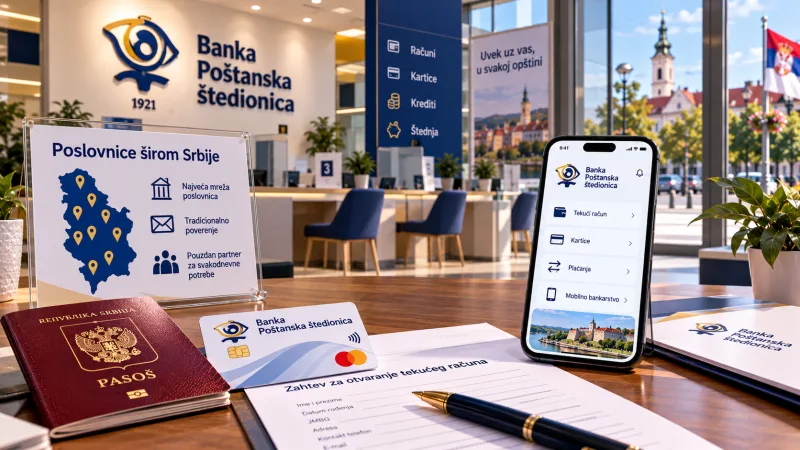 Banka Poštanska štedionica: an account at the state bank with branches nationwide