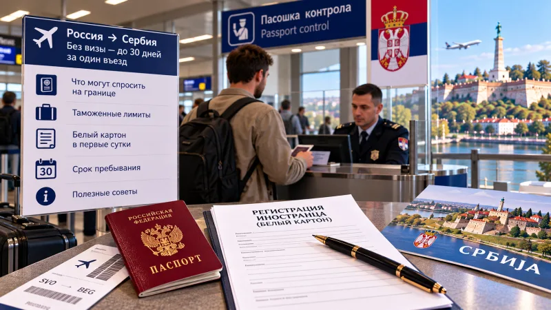 Entering Serbia visa-free: how many days, which documents, and what you cannot bring