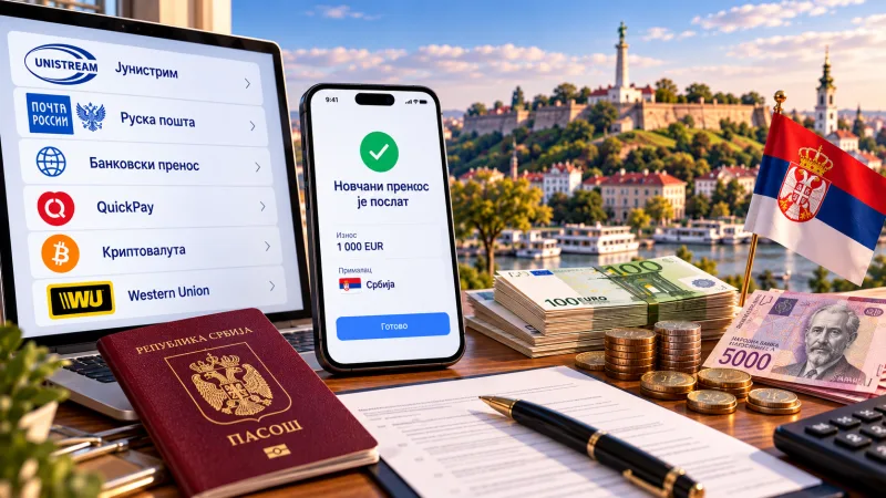 Transfers to Serbia and proving where the money came from