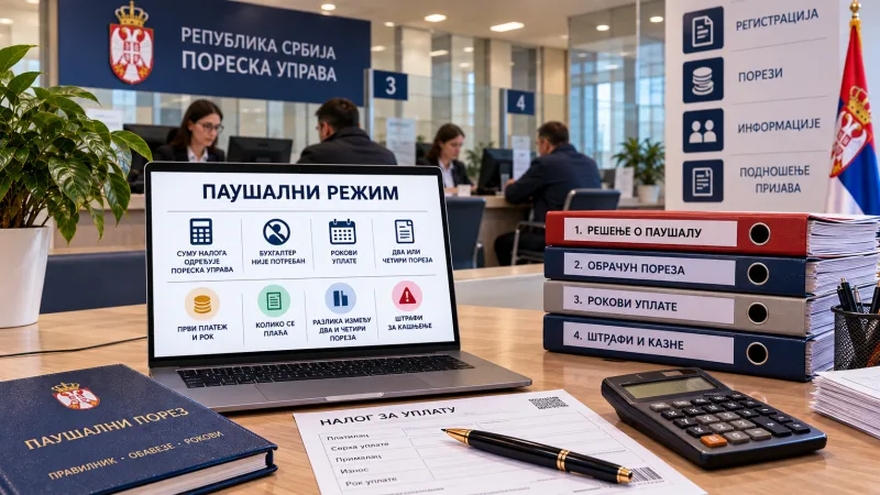 Sole-trader taxes in Serbia: the lump-sum regime, deadlines and penalties