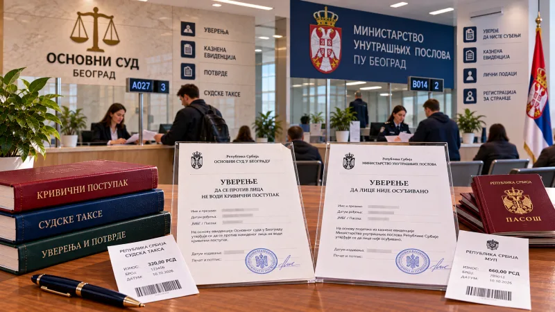 Criminal record certificate in Serbia: court or police, timescales and cost